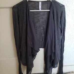 Alya Sheer Gray Cardigan